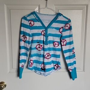 Justice, girls, size 12 peace shirt.